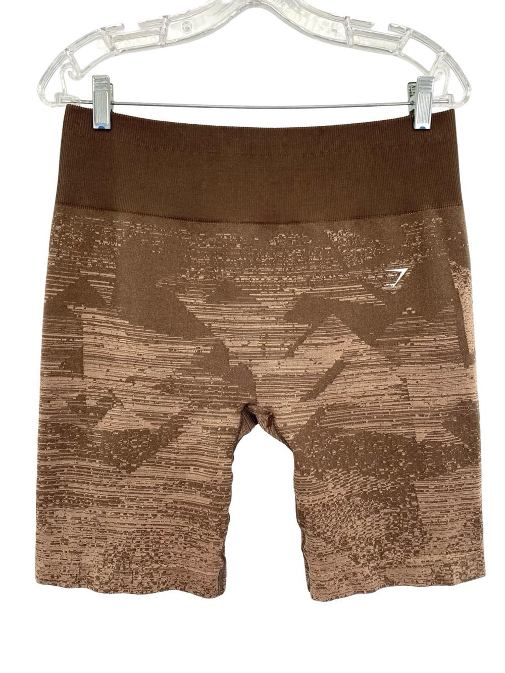 Gymshark Adapt Ombre Seamless Athletic Shorts Triangle Penny Brown XXL